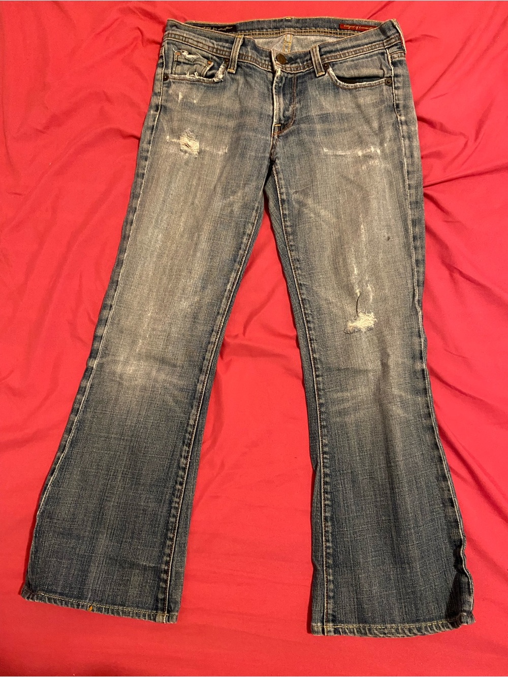 Citizens Of Humanity Washed Blue Flare Jeans